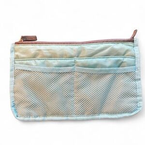 PERIEA purse organizer. Clean! Great size, multiple slots and zips. Expands!